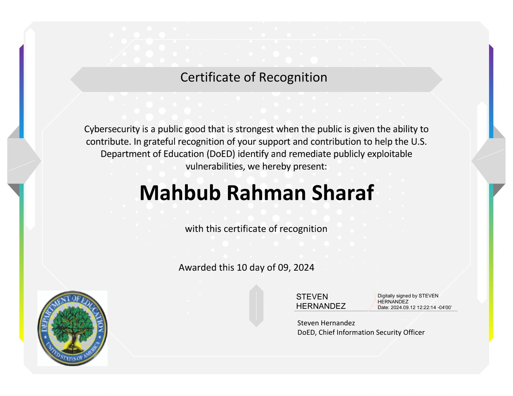 U.S. Dept. of Education